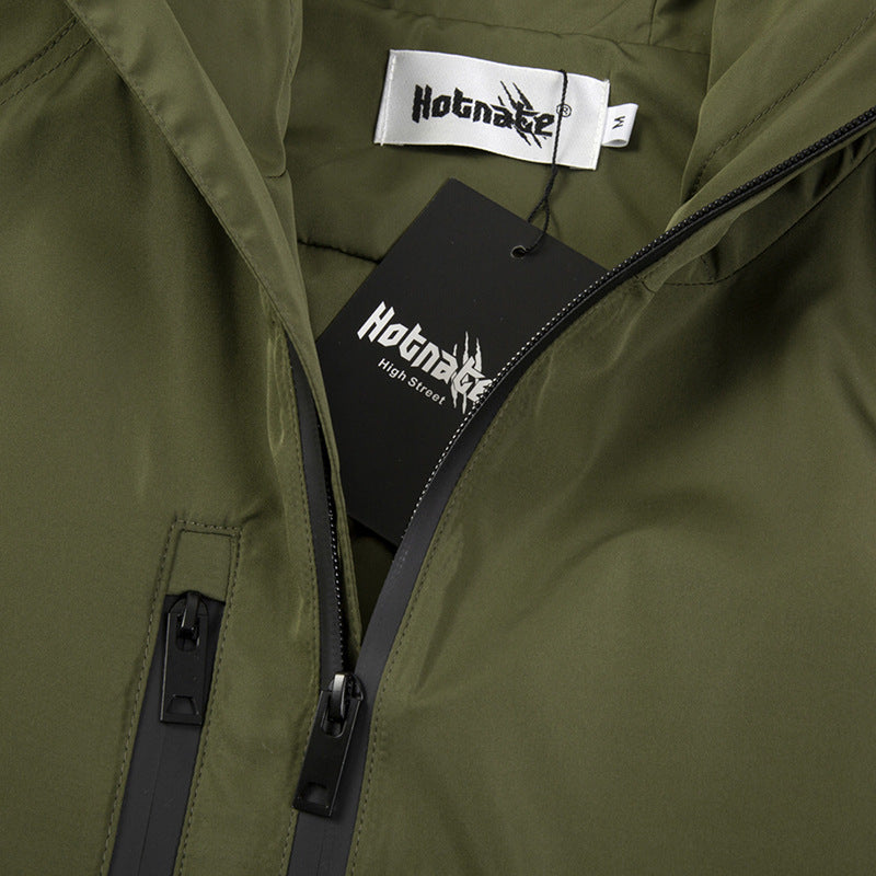 Giacca impermeabile funzionale in cotone intercambiabile per uomo