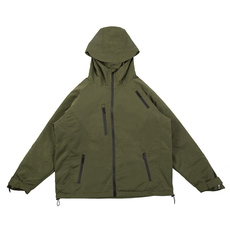 Giacca impermeabile funzionale in cotone intercambiabile per uomo