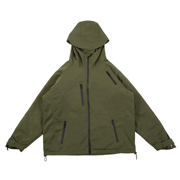 Giacca impermeabile funzionale in cotone intercambiabile per uomo
