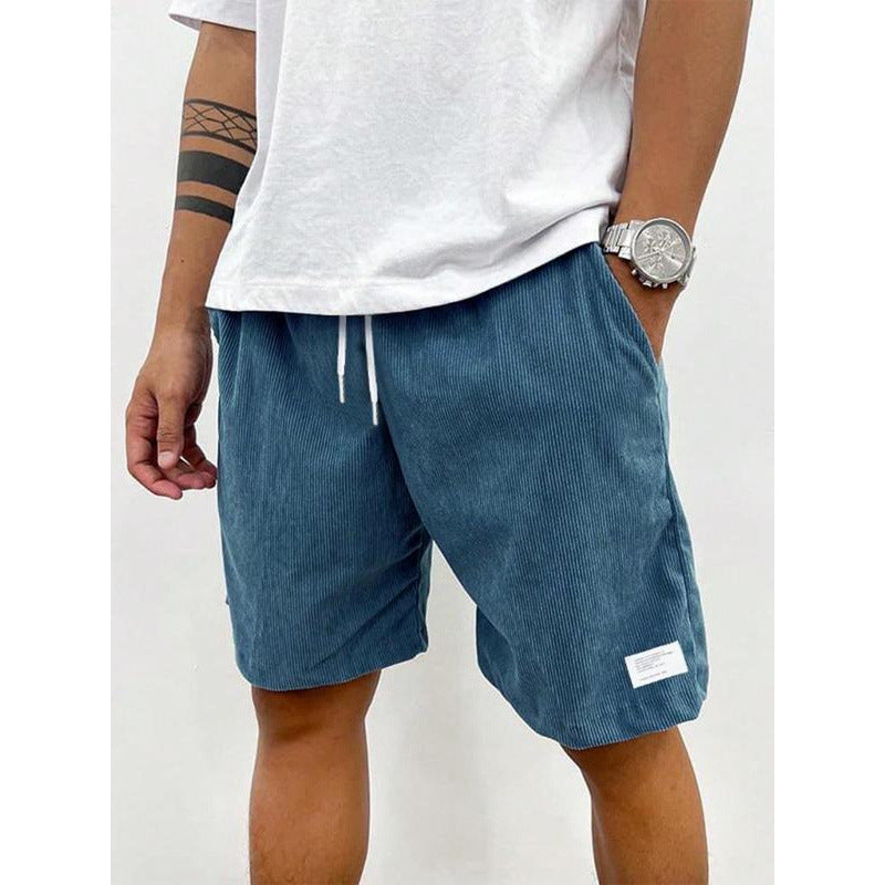 Fashion Personality Solid Color Flip Men's Shorts