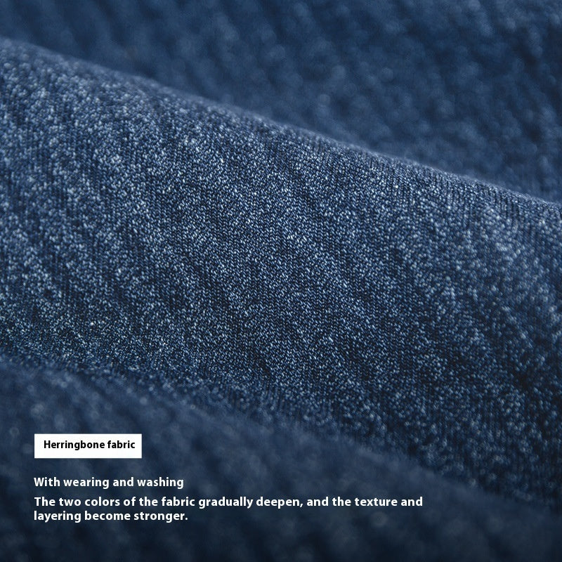 Jeans casual affusolati in denim per uomo