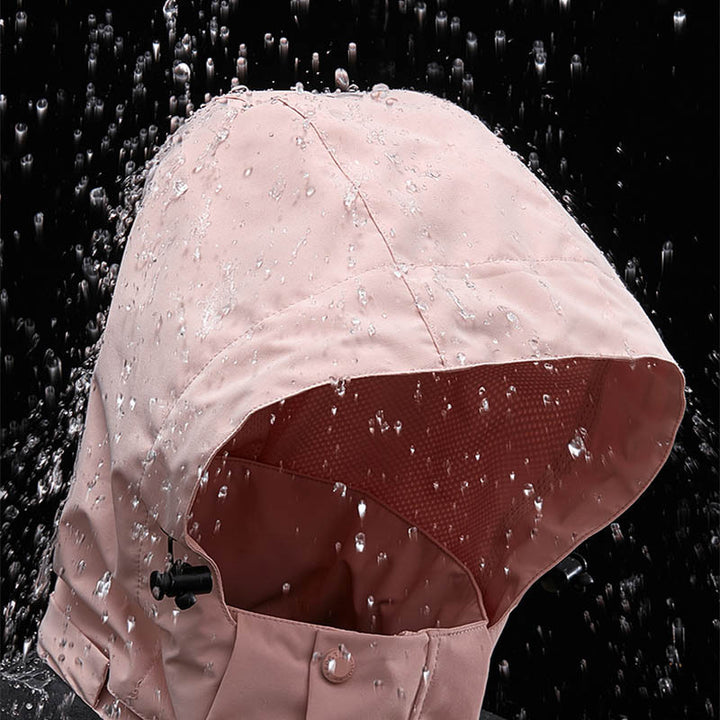 Giacca a vento con cappuccio, unisex, alla moda, con cerniera e tasche, impermeabile, per abbigliamento da donna e uomo